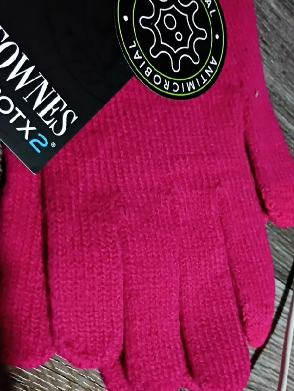Fownes Women's Pink Antimicrobial Knit Gloves